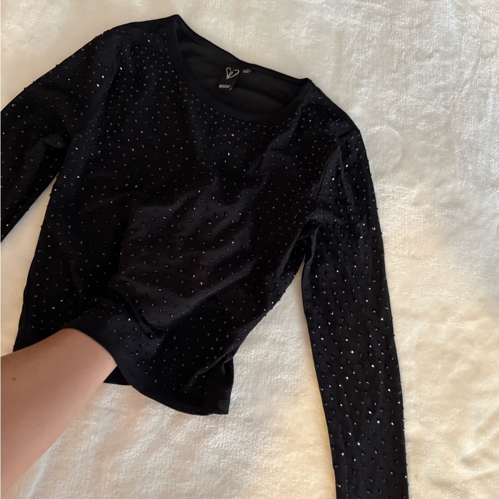 Elegant Black Long Sleeve Top